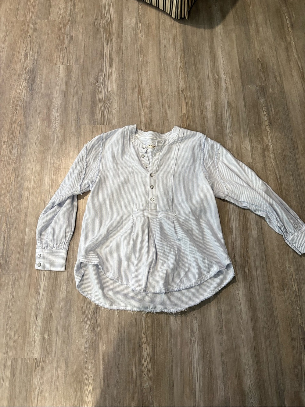 We The Free Light Blue Women’s striped Button Up Size Small